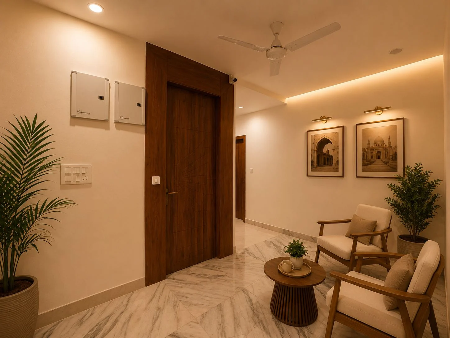 Common lounge at ZenithSuites Vrindavan